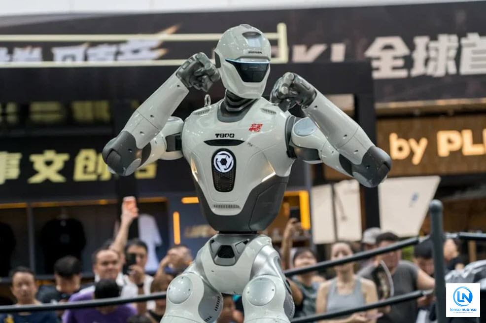 Robot Humanoid Masuk Arena MMA, White Eagle vs Matador Jadi Debut Sensasional di China