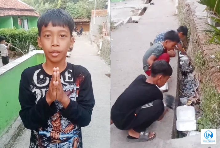 Aksi Inspiratif "Pandawara Cilik" dari Purwakarta Viral, Empat Bocah Bersihkan Saluran Air Penuh Sampah